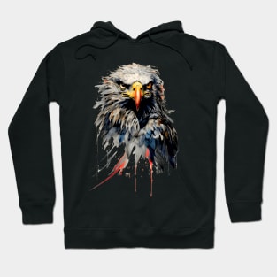 American Eagle: Never Act Like Prey on a Dark Background Hoodie